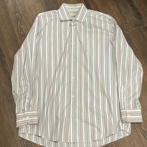 Banana Republic Factory vertical pinstripe long sleeve button down men’s…